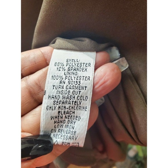 Linea Women Green Polyester Long Sleeve High Neck Full Zip Front Casual Jacket M - Picture 11 of 11